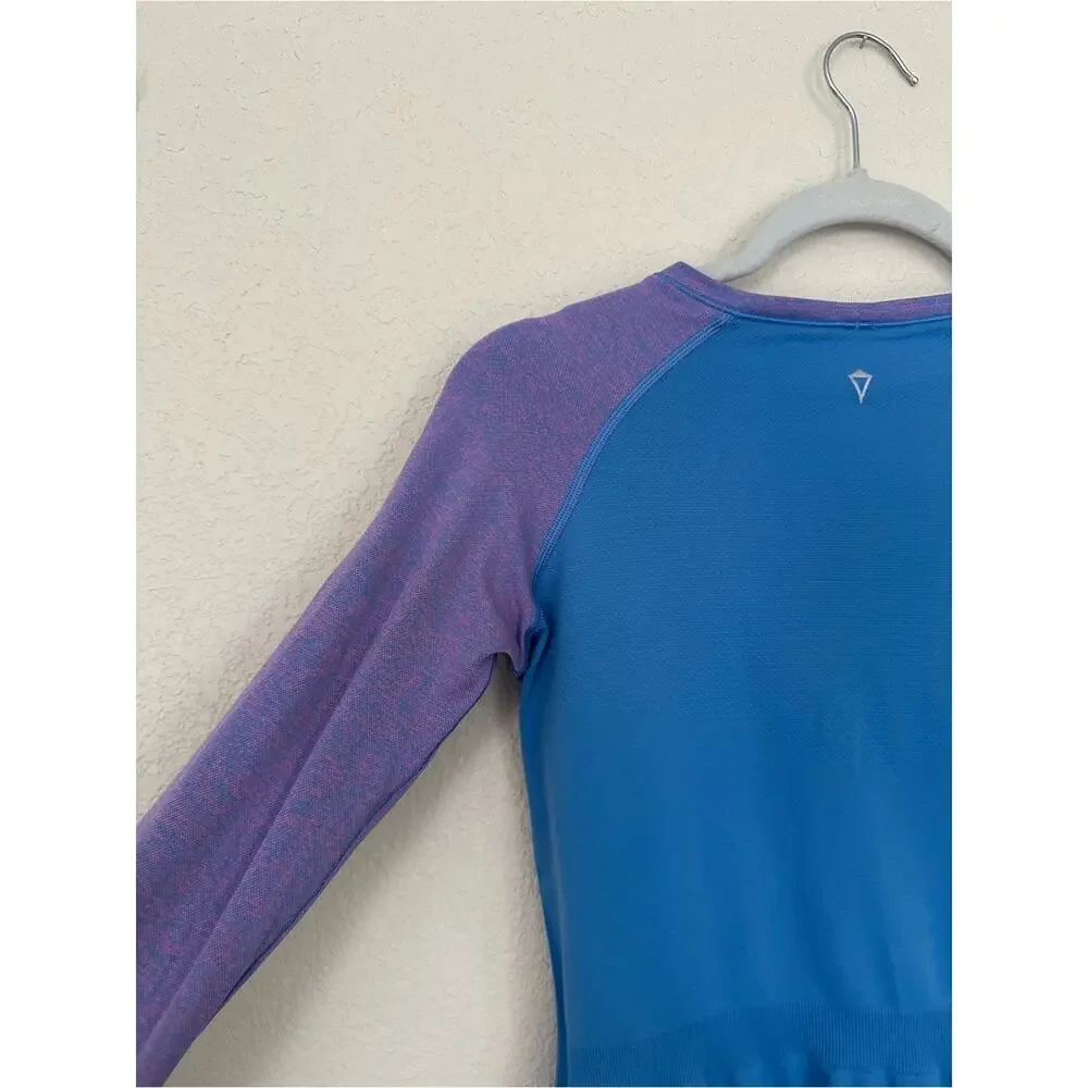 ivivva Lululemon Officially Awesome Long Sleeve Dress Blue/Purple Size 14 EUC